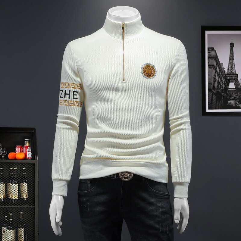 2023秋冬新款IUIUG精品斐勒棉半拉链卫衣打底衫D322-87367-P135,男装卫衣,电商D320-1
