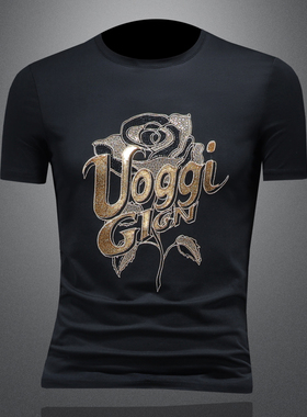 2025夏季欧货 IUIUG轻奢潮流刺绣丝光棉短袖t恤男 D320-88070-P75