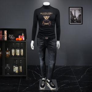 2023秋冬新款 IUIUG轻奢品质半高领双面绒打底衫 D322-87399-P100图片