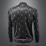 2025秋冬新款IUIUG轻奢潮流高领卫衣打底衫镂空D320-87887-P100，男装T恤，电商D322