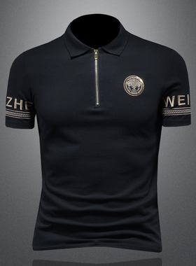 2025夏季欧货 IUIUG轻奢潮流刺绣丝光棉短袖t恤男 D320-88096-P80