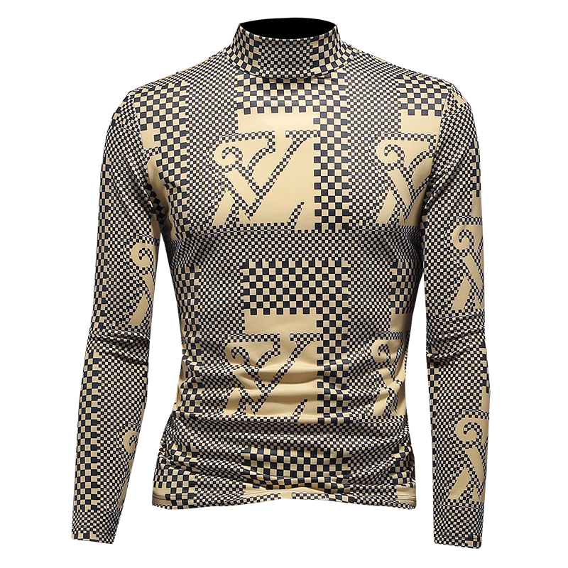 2023秋冬新款IUIUG轻奢品质半高领双面绒打底衫D320-27988-P100,男装卫衣,电商D320(原D215)