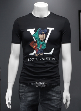 2026夏季新款 IUIUG欧货时尚潮流丝光棉短袖t恤男D320-87175--P75