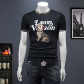 新款 IUIUG欧货时尚 潮流丝光棉休闲长恤男D320 2026夏季 87999 P75