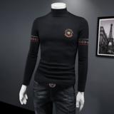 2023秋冬新款IUIUG轻奢品质半高领双面绒打底衫D322-87496-P100，男装卫衣，电商D320-1