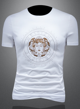 2025夏季欧货 IUIUG轻奢潮流刺绣丝光棉短袖t恤男 D320-88007-P75