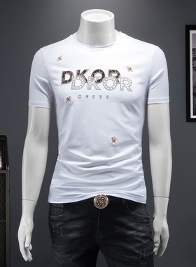 2026夏季IUIUG欧货时尚潮流丝光棉短袖t恤男D320-87642-实价-P55