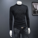 2025秋冬新款IUIUG轻奢潮流高领卫衣打底衫假模D320-87900-P100，男装T恤，电商D322