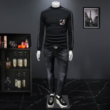 2025秋冬新款羊毛打底衫轻奢品质半高领D320-88362-P115，男装卫衣，电商D320-1