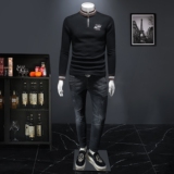 2025秋冬新款羊毛打底衫轻奢品质半高领D320-88409-P125，男装卫衣，电商D320-1