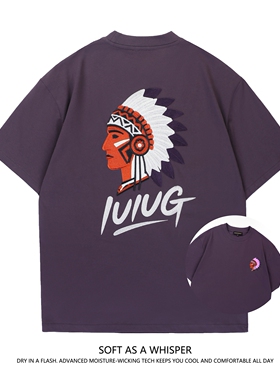 光变【印第安人】2026年夏季潮牌索罗娜短袖T恤男 D320-88375-P85