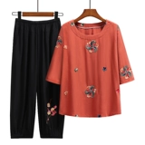 Летняя одежда для пожилых людей, комплект для матери, для среднего возраста, короткий рукав