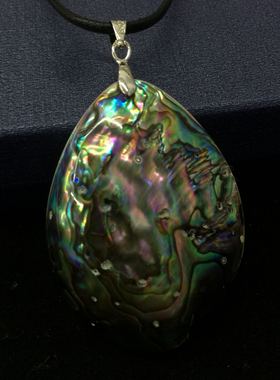 鲍鱼贝韩版幻彩百搭饰品吊坠项链