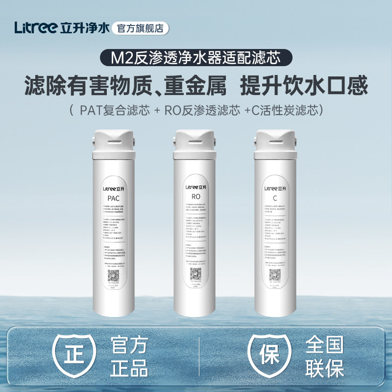【立升净水器原装滤芯】厨下复合反渗透RO净水器M2适配滤芯