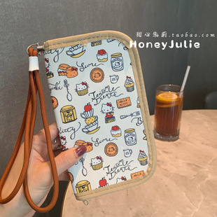 卡通可爱图案收纳包卡包证件包带挂绳