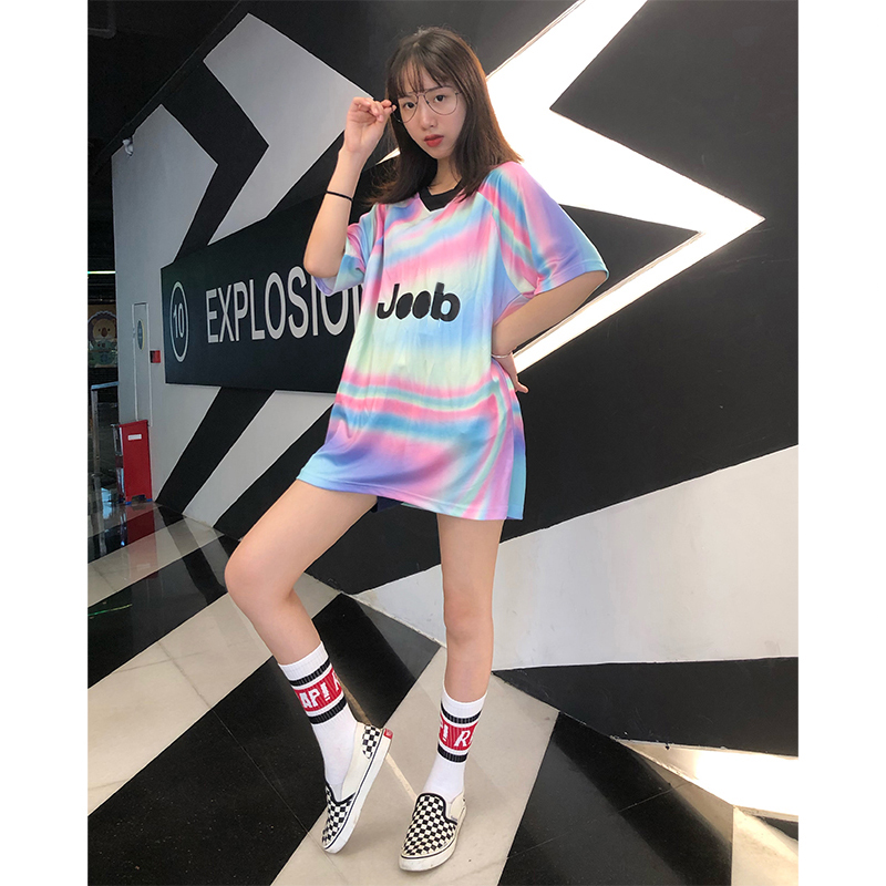 足球服7号t恤嘻哈bf风宽松ins