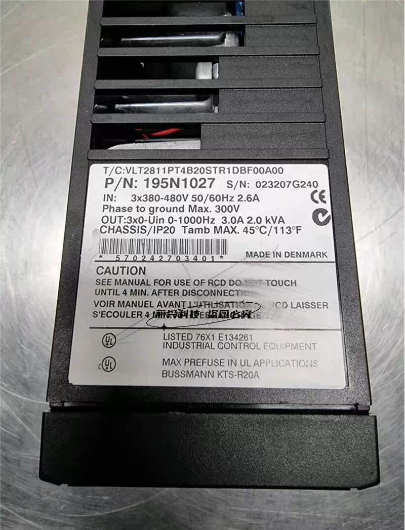 议价Danoss VLTf2800变频驱动器| 2.kVA0|p/ n: 195N1027全新正