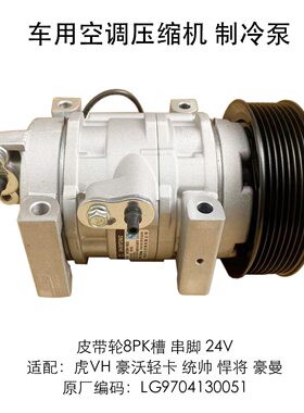 中国重汽豪沃轻卡悍将统帅潍柴空调压缩机总成LG9704130051