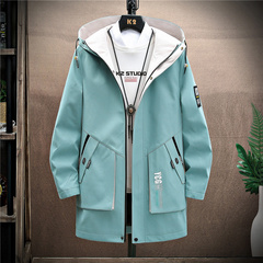 New spring Korean fashion jacket middle and long style clothes for junior high school students