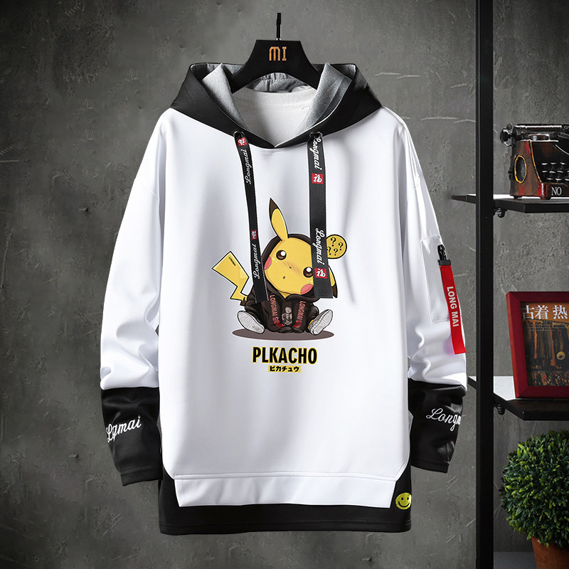 Trendy long sleeve t-shirt men's Hooded Sweater bottoming shirt student's autumn clothes top man