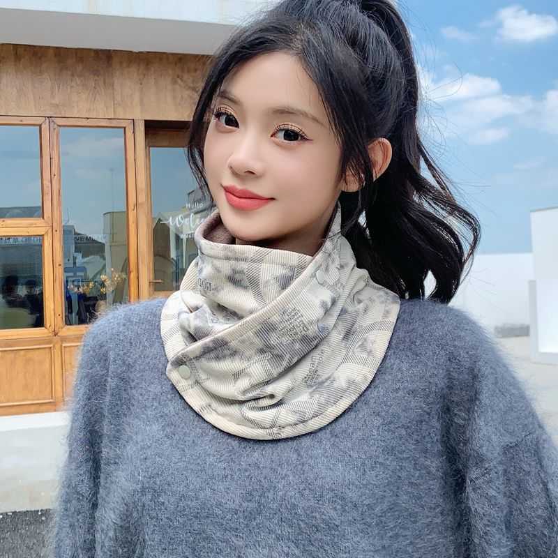 韩系字母印花围脖女秋冬保暖护颈