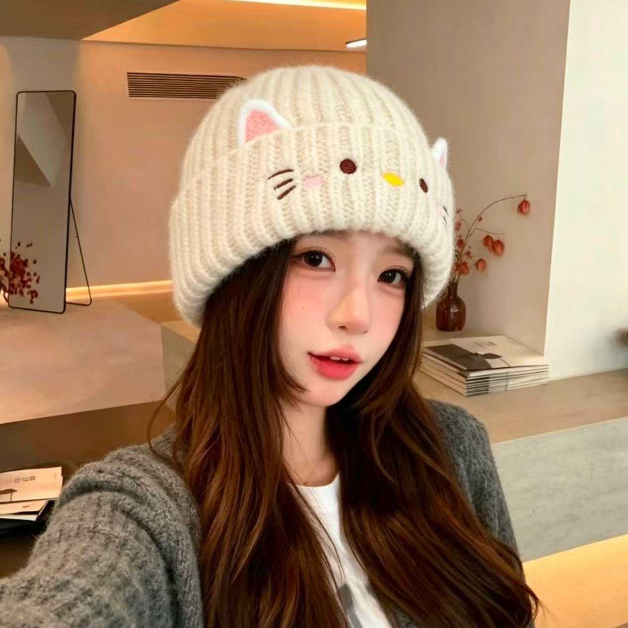 工厂直销冬季保暖女针织毛线帽