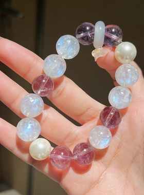 「星云絮语」紫水晶蓝月光石手链