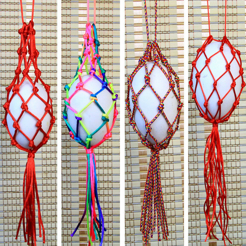 热卖鸡蛋蛋网立夏蛋袋端午节鸭蛋蛋兜幼儿园礼品儿童挂脖红绳蛋套