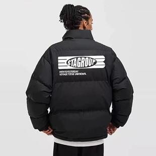 BONELESS联名STA正品羽绒棉服男美式立领休闲加厚保暖外套棉衣潮