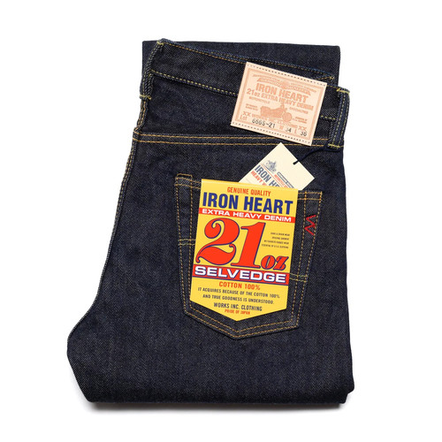 正规代理IRON HEART国内现货铁心666S修身直筒21oz中腰重磅牛仔裤
