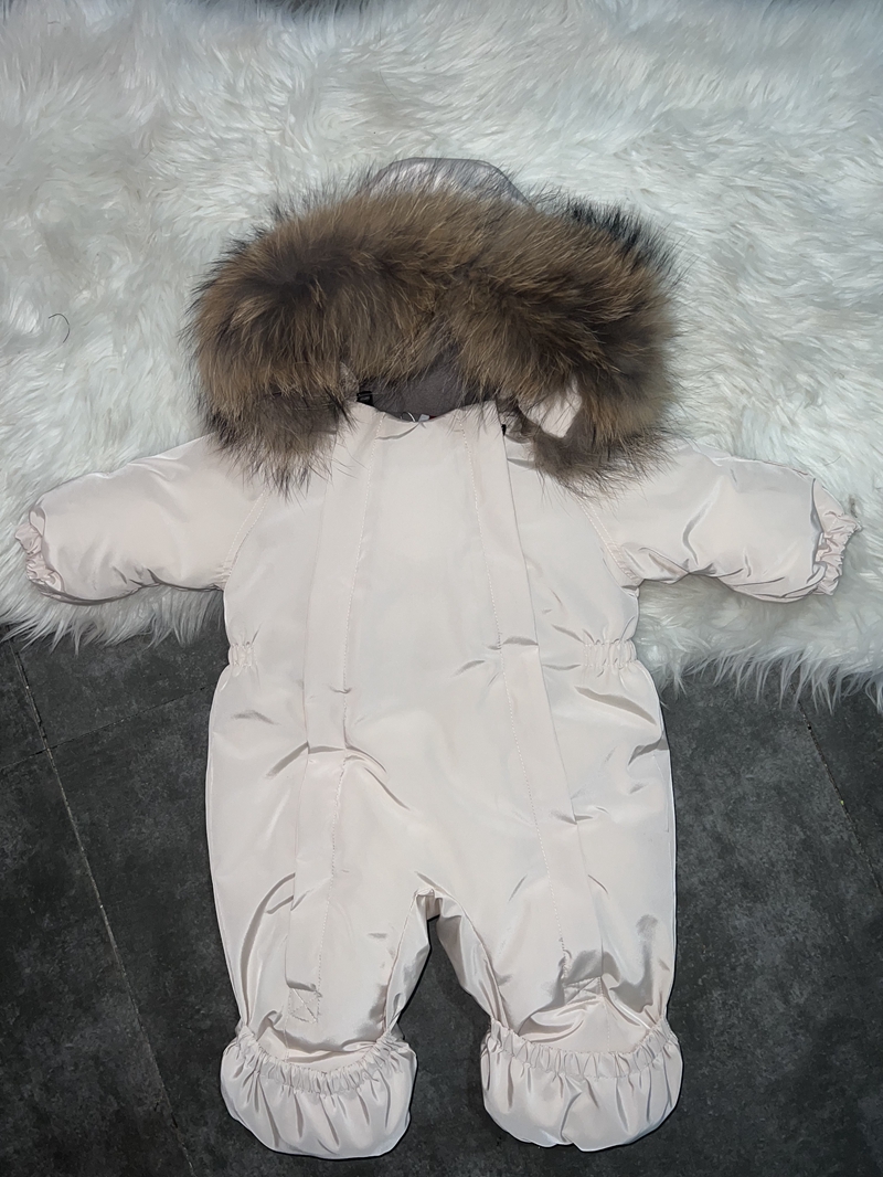 thumbnail for Newborn baby clothes autumn and winter cotton clothes bunny one-piece clothes thickened suits to wrap feet and go out to hug clothes and winter clothes
