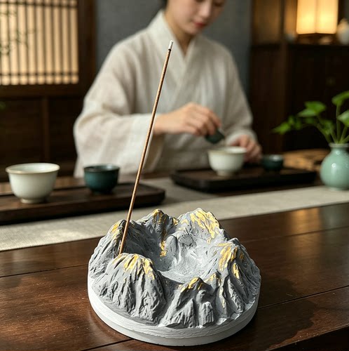 日照金山雪山造型香插香座