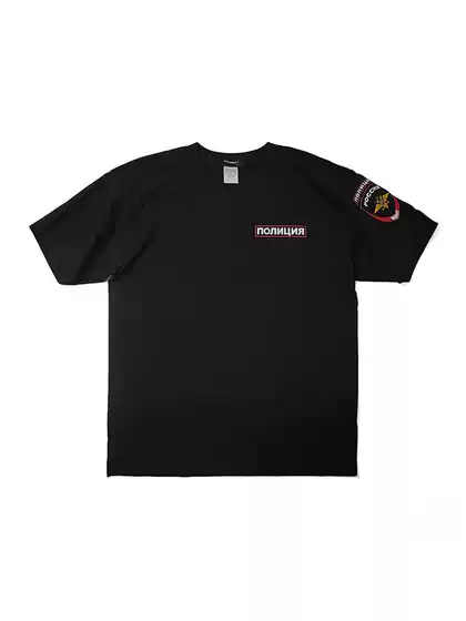 Rapid explosive American casual Russian Ministry of Internal Affairs men's summer tactical loose pure cotton round neck T-shirt base shirt