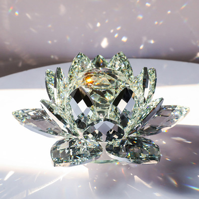 13色水晶莲花摆件7种尺寸