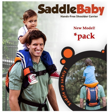 出口欧美SaddleBaby婴儿童户外背架马鞍肩背带肩座多功能背凳现货