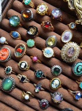 元气少女系列秋日戒指环多彩琉璃