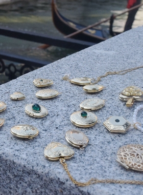 复古雕花爱在威尼斯男女信物项链