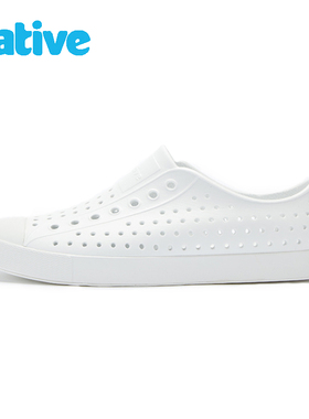 户外旅游native洞洞鞋男鞋小白鞋情侣成人凉鞋青年白色透气凉拖鞋