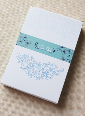 ins风面膜盒蓝色紫色包装盒彩盒通用盒礼品盒礼物盒空盒纸盒现货