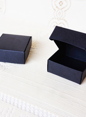 黑色包装盒空礼盒首饰手链饰品盒子手工皂纸盒通用盒小飞机盒现货