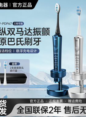 松下电动牙刷PDP67进口机身双马达横纵震颤悬浮充电清洁护龈成人