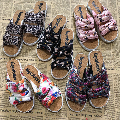 出口老美一字拖外贸休闲女鞋