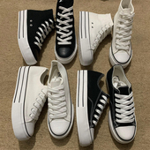 高帮女款 大码 纯色百搭小白鞋 欧美订单帆布鞋 外贸出口休闲瑕疵鞋