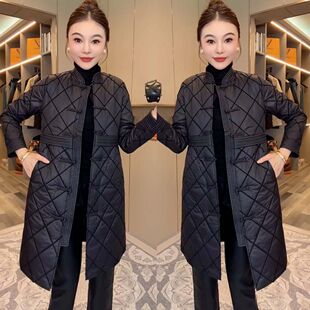 棉服外套女上衣潮 气质显瘦百搭休闲中长款 小众设计2025年冬季 时尚