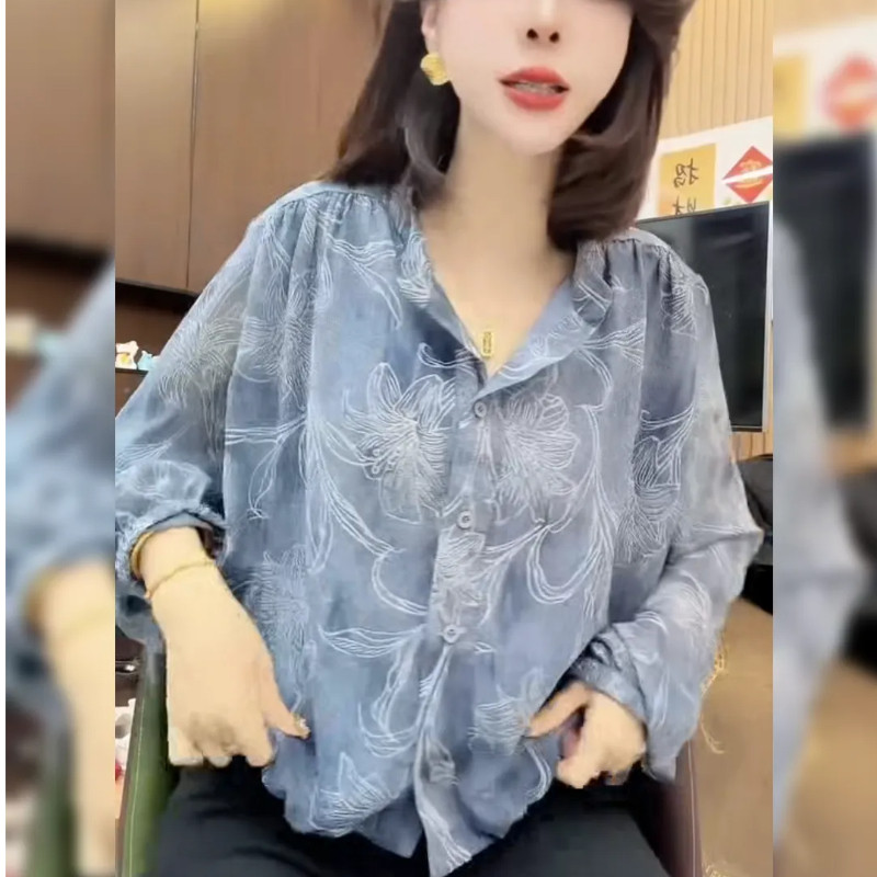 时尚轻奢百气质衬衫2026春季新款减龄遮肉显瘦衬衣宽松遮肚上衣女,女装/女士精品,衬衫,淘宝优惠券,粉丝福利购,淘宝优惠卷