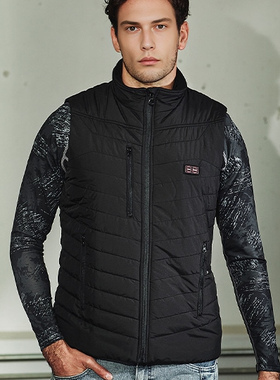 9处发热马甲冬季保暖加热背心户外运动滑雪钓鱼电热马甲自重堂