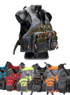 多功能可拆卸钓鱼救生衣矶钓鱼服船钓海钓路亚多口袋含浮材