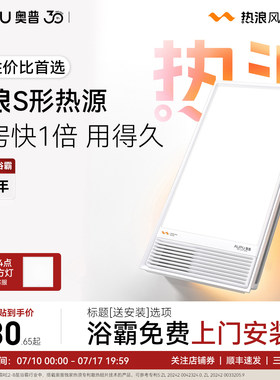 【补贴15%】奥普浴霸灯照明排气扇一体E171浴室风暖浴霸RE2-B