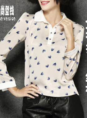 DIY手工服装裁剪来图定制女装耸肩泡泡袖衬衣1:1纸样实物BCY-27