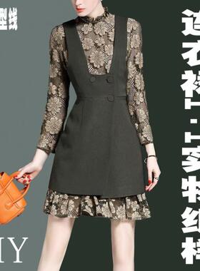 连衣裙纸样吊带裙裁剪图版型图纸衣服裁剪图样BLQ-360